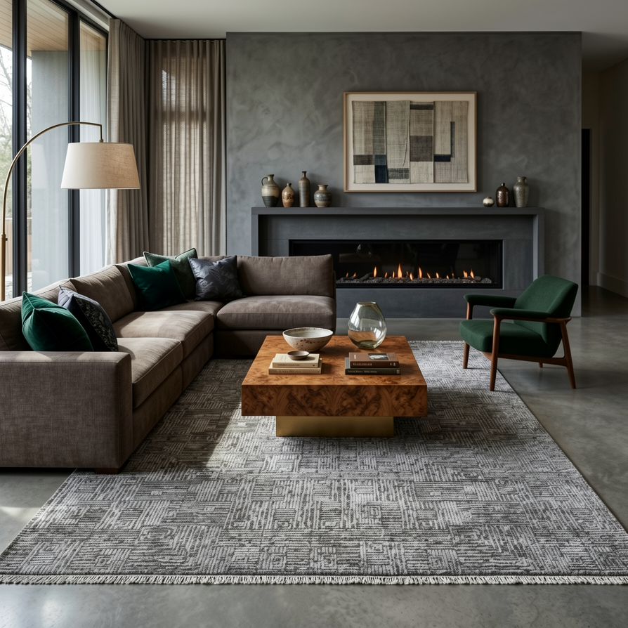 Amer Quartz QUA-4 Smoke area rug - lifestyle view