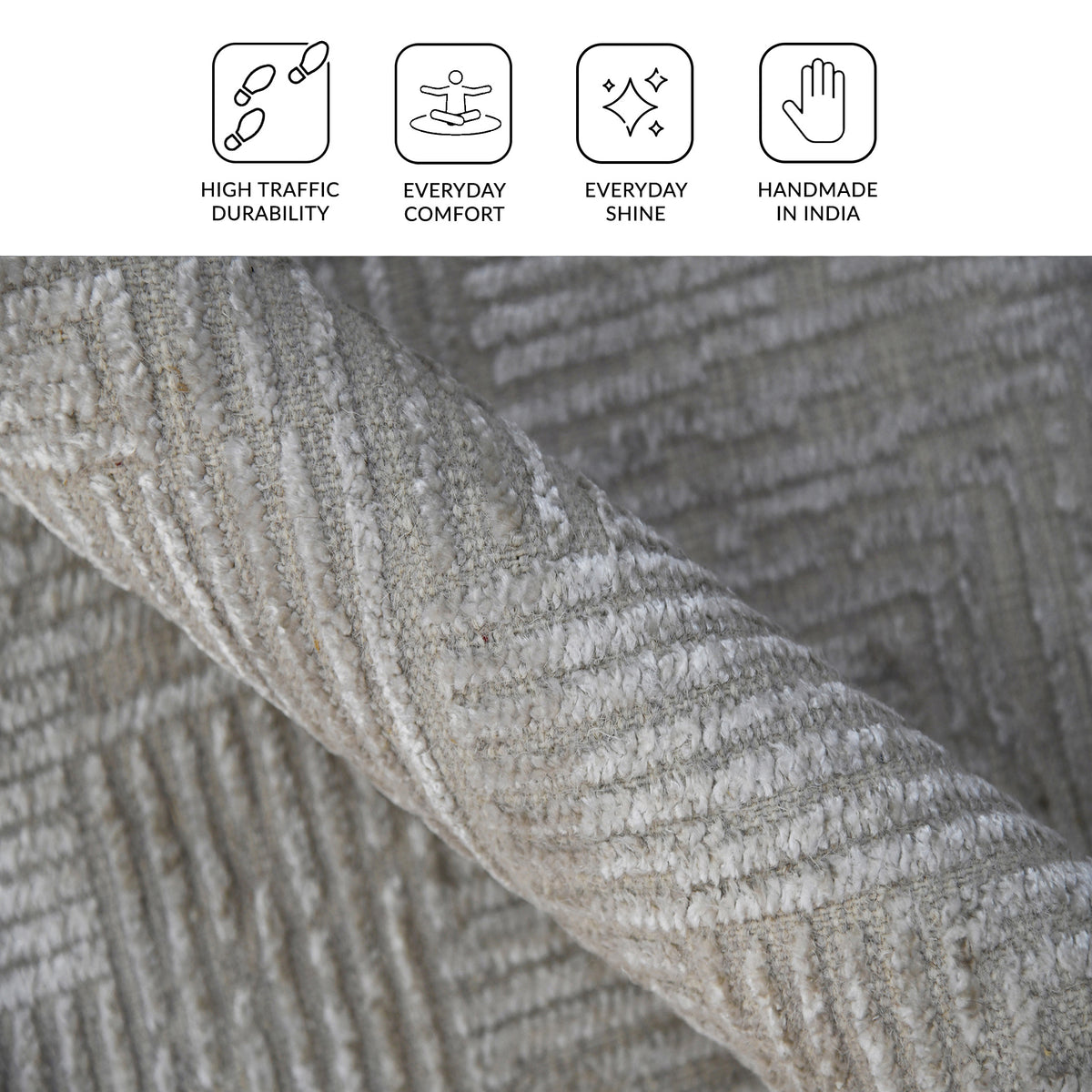 Amer Quartz QUA-1 Ivory area rug - infographic view