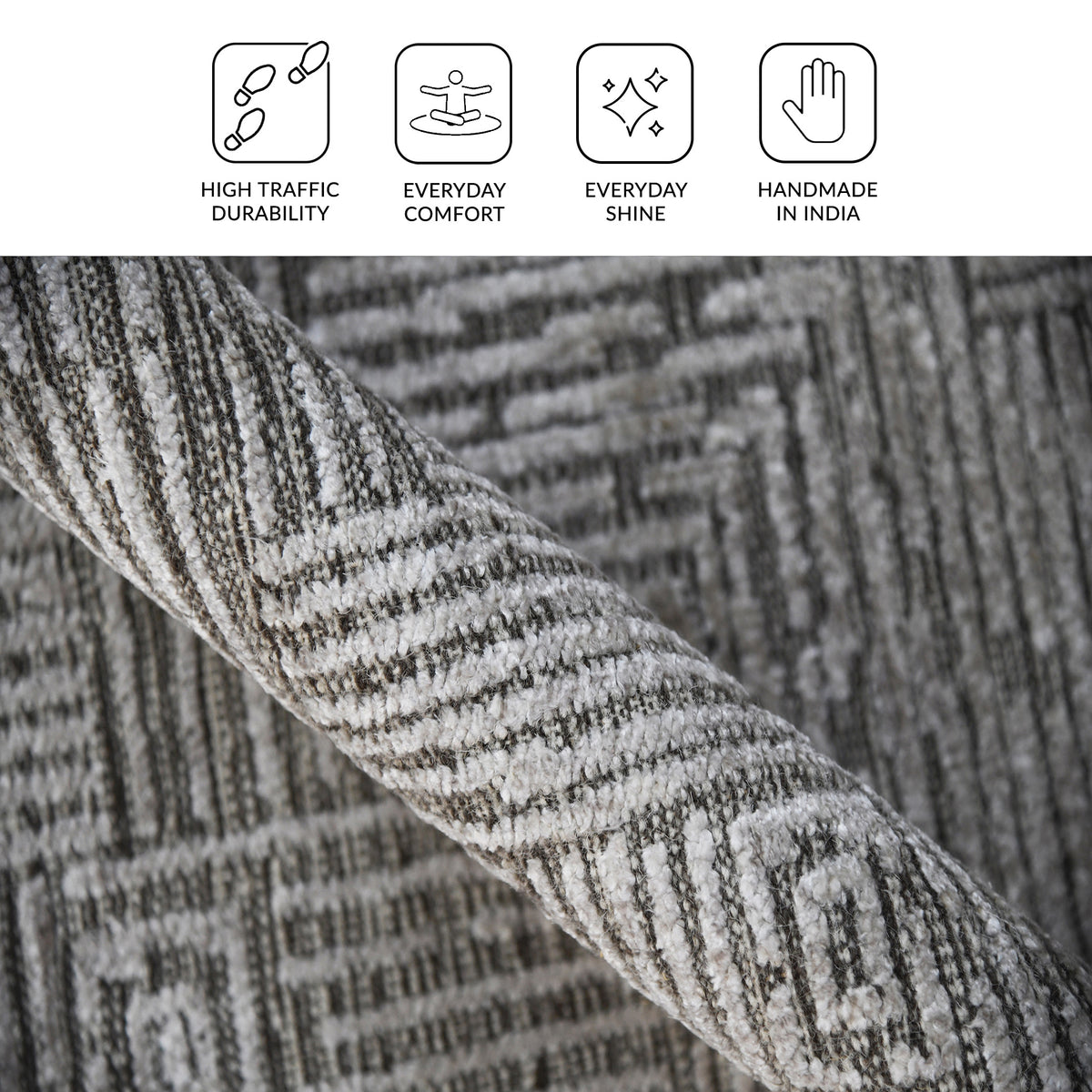 Amer Quartz QUA-4 Smoke area rug - infographic view