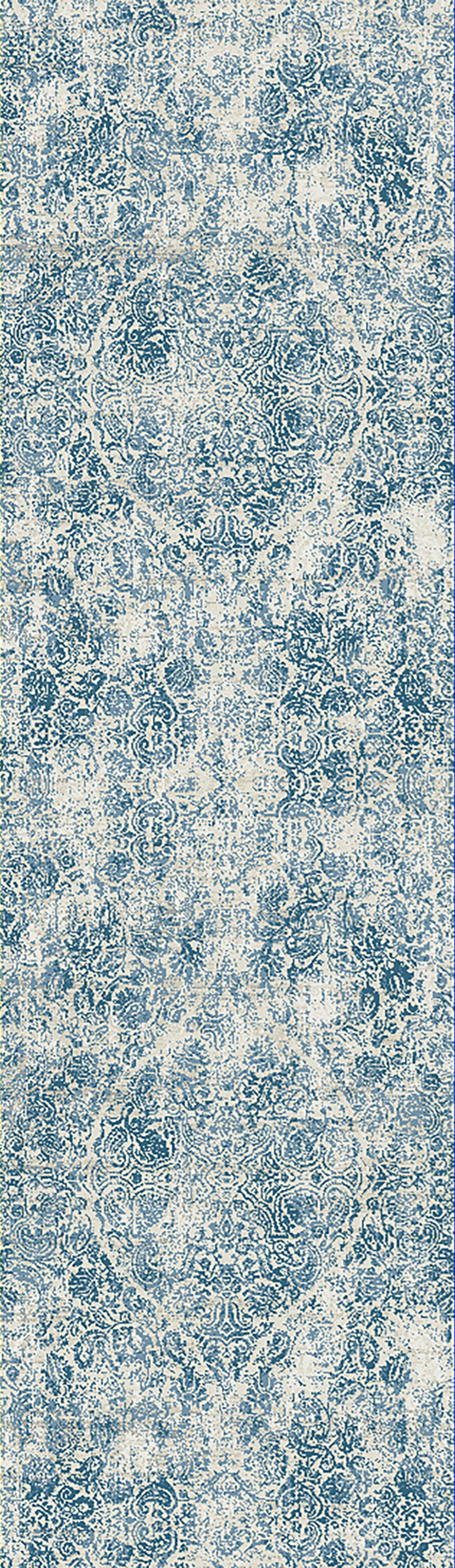 Dynamic Rugs Quartz 27040 Ivory / Blue Rugs - runner view