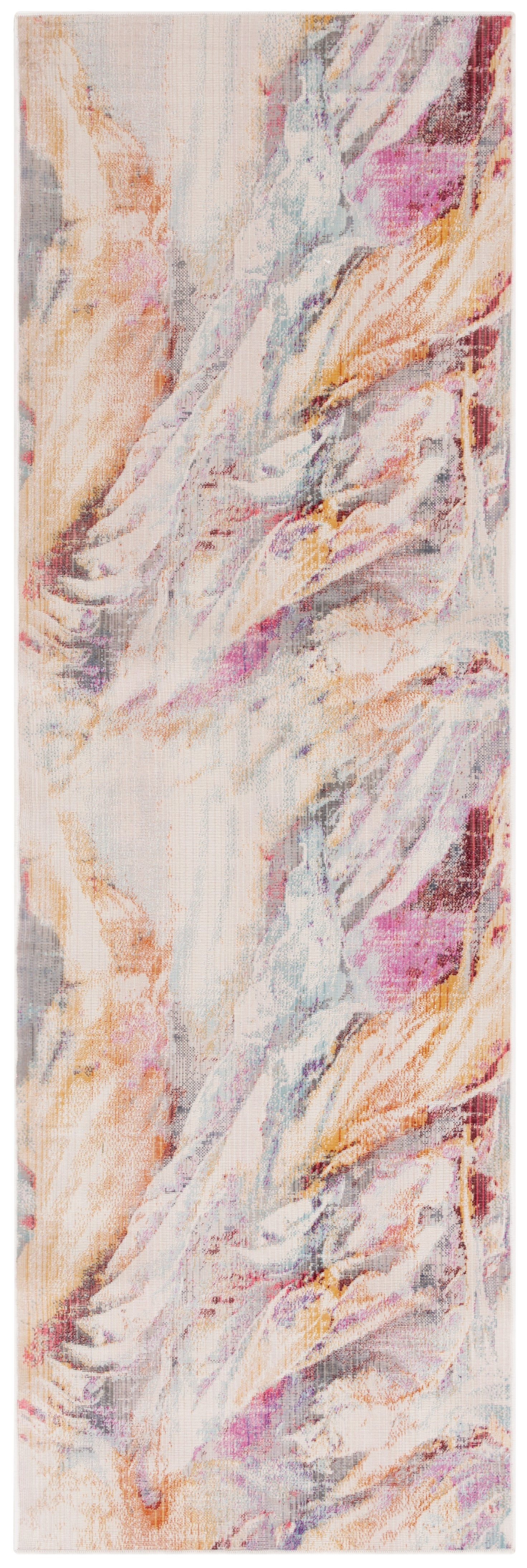 Safavieh Rainbow Rbw652M Blue/Gold Rug.