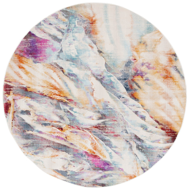 Safavieh Rainbow Rbw652M Blue/Gold Rug.