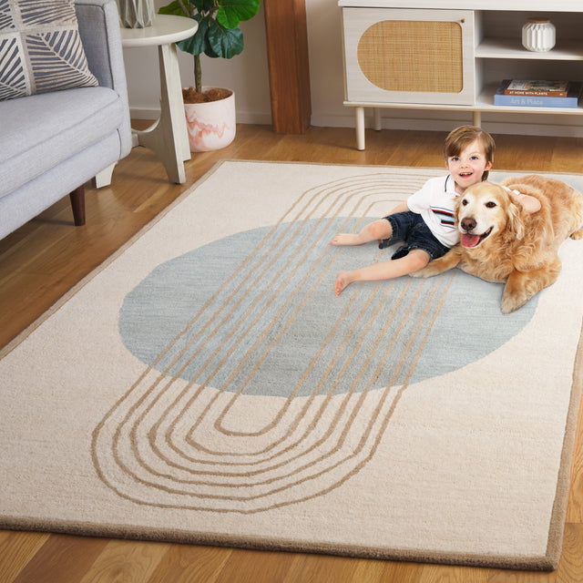 Safavieh Rodeo Drive Rd376A Ivory/Blue Rug.
