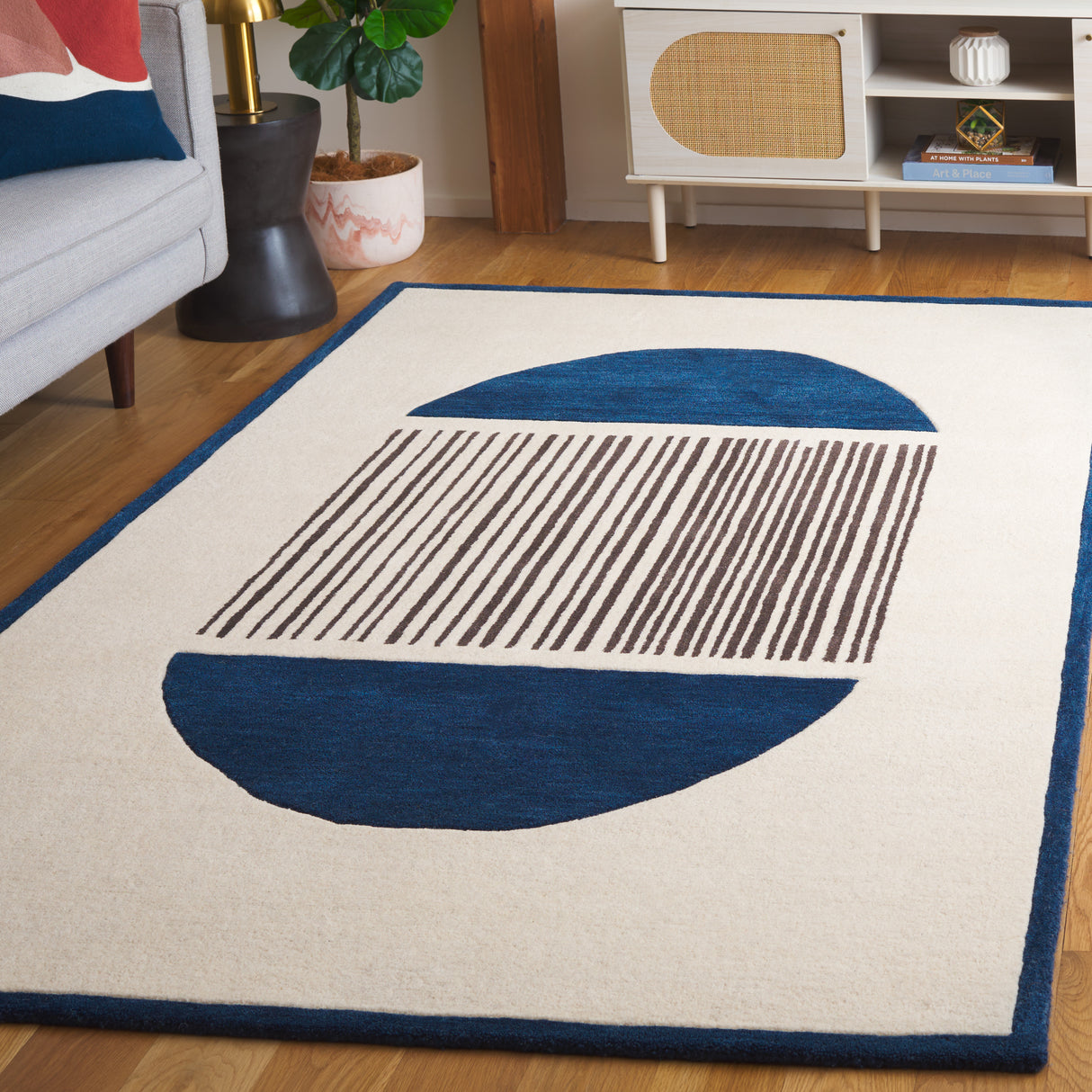 Safavieh Rodeo Drive Rd377N Ivory/Navy Rug.