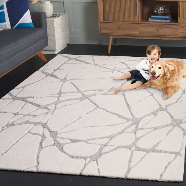 Safavieh Rodeo Rd408F Ivory/Grey Rug.