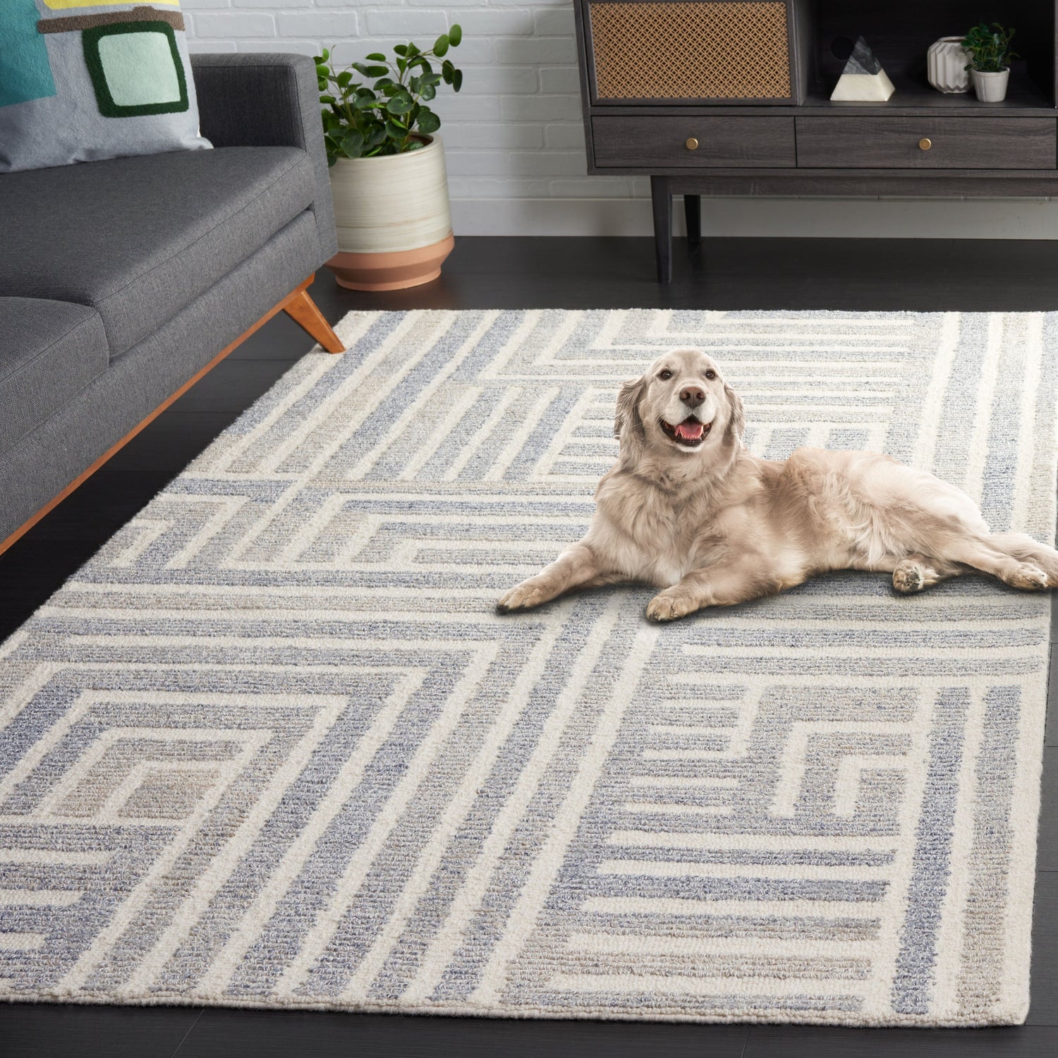 Safavieh Renewal Rnw206M Blue/Ivory Rug.