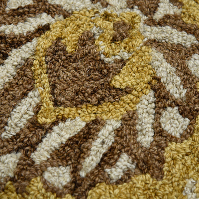 Amer Romania Classic Floral Hand-Hooked Gold Area Rug