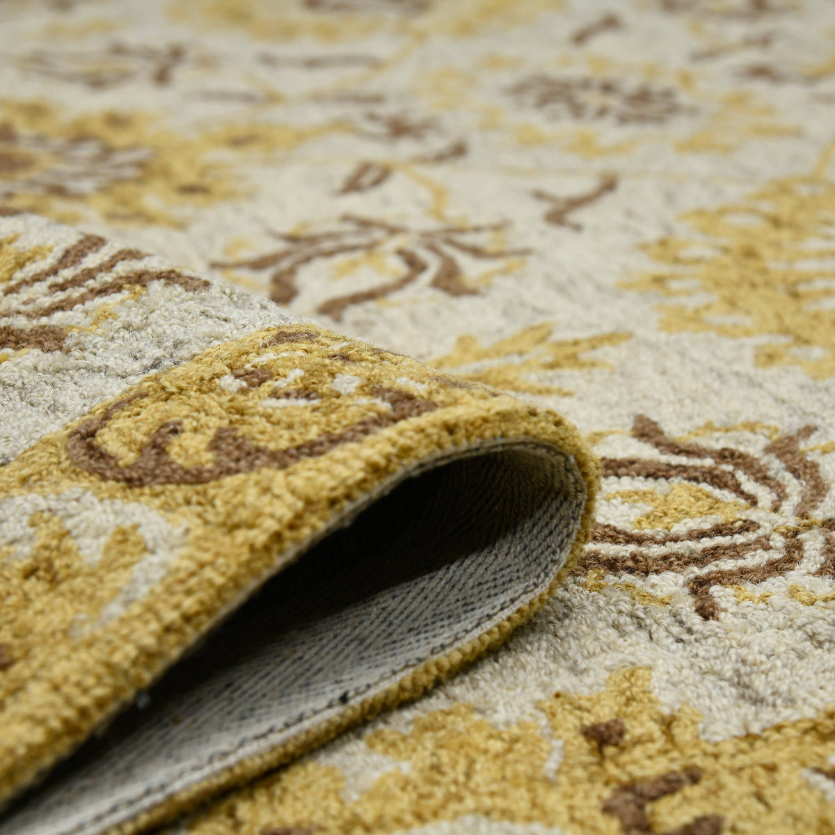 Amer Romania ROM-3 Gold area rug - rolled view