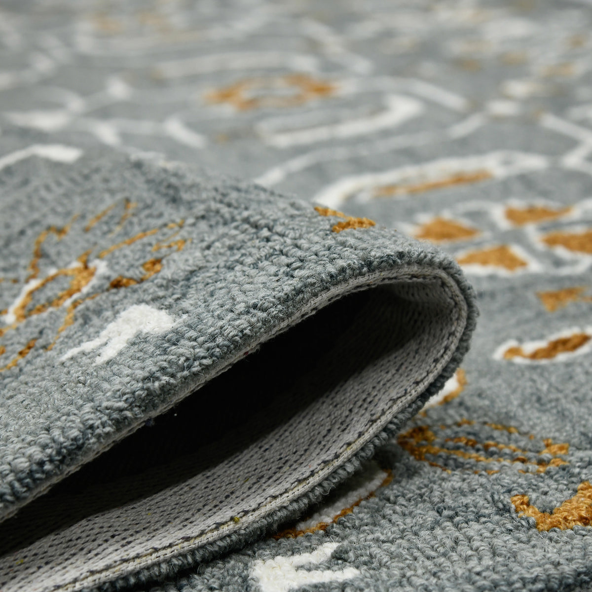 Amer Romania ROM-5 Orange / Gray area rug - rolled view