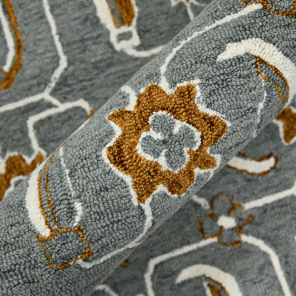 Amer Romania ROM-5 Orange / Gray area rug - color swatch view