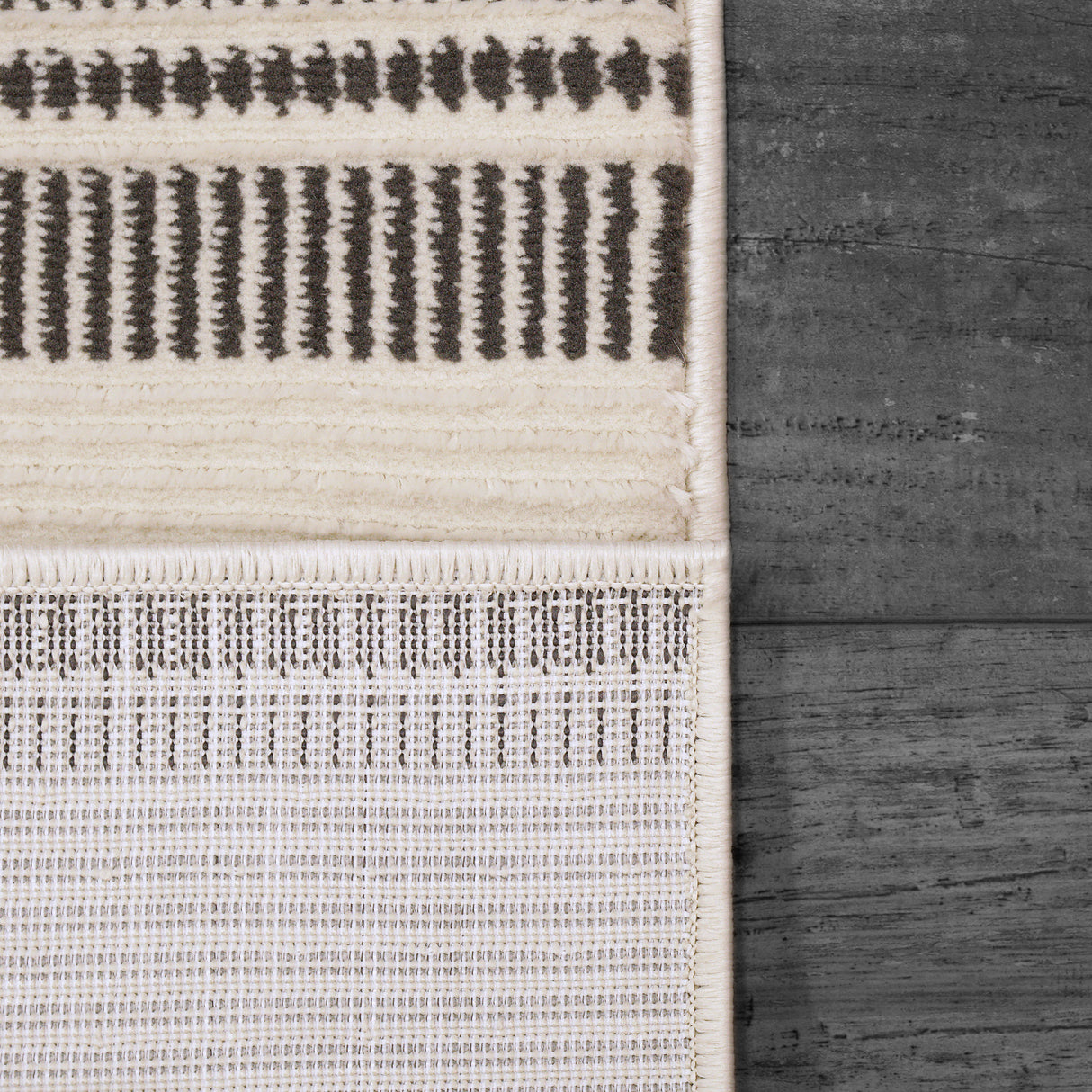 Dynamic Rugs Rori 9352 Power Loomed Modern Ivory/Charcoal Rug