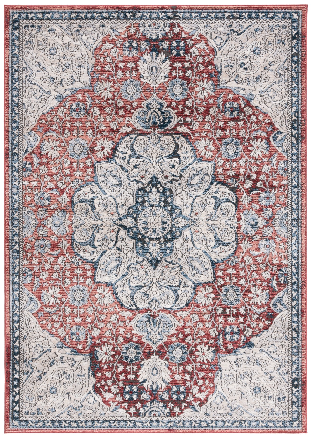 Safavieh Rosewood Row104A Ivory/Red Rug.