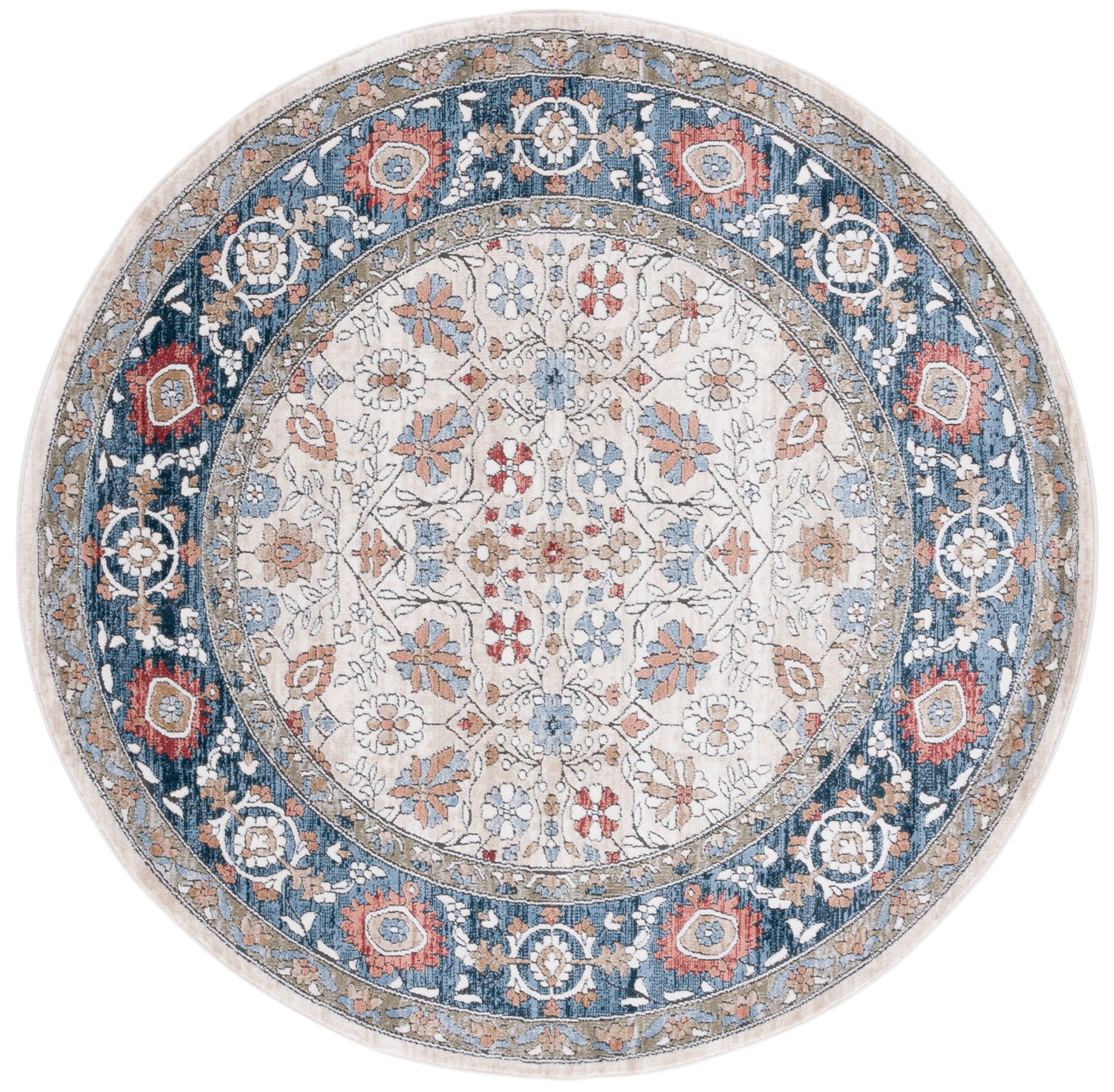 Safavieh Rosewood Row106A Ivory/Blue Rug.