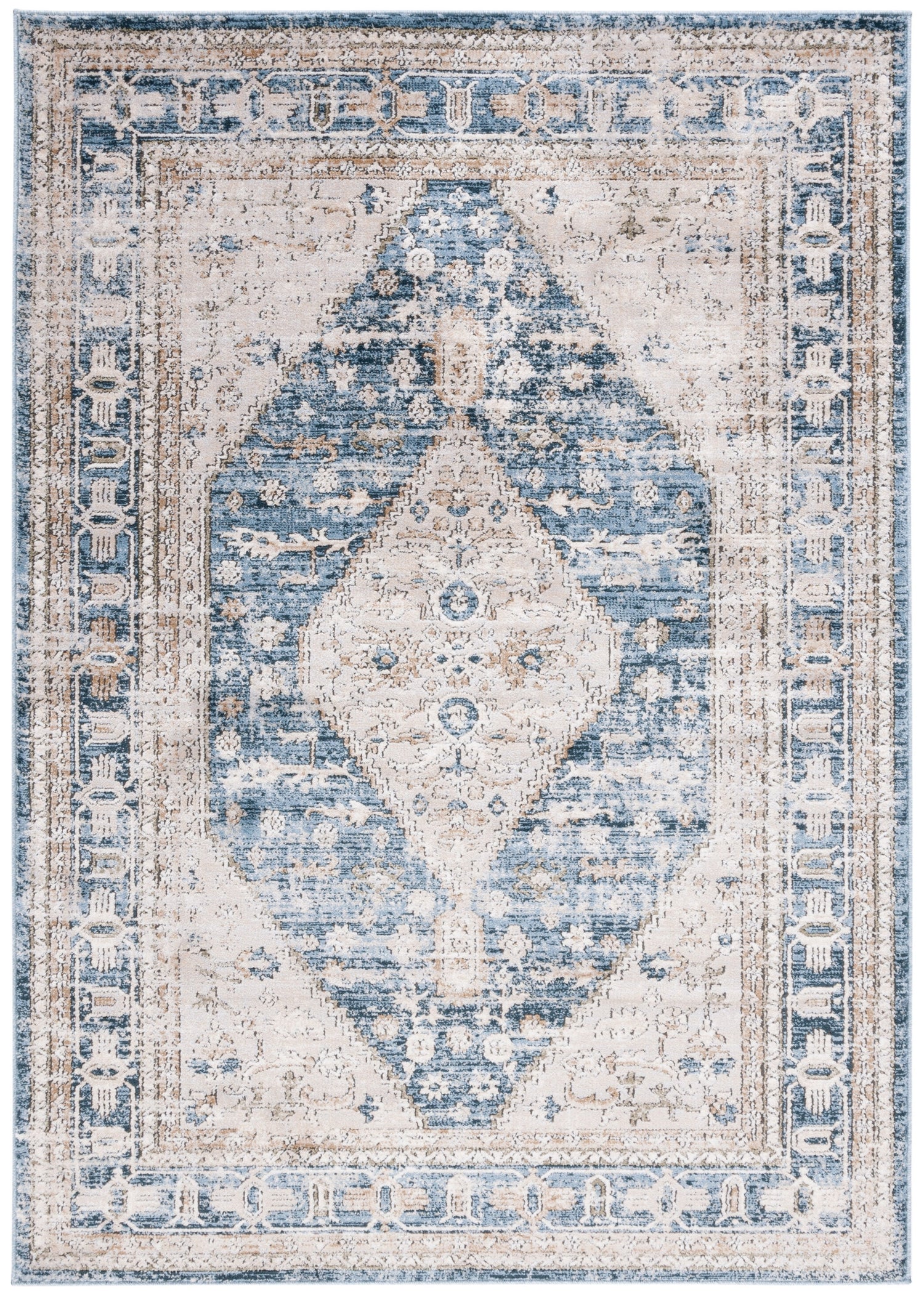 Safavieh Rosewood Row108A Ivory/Blue Rug.