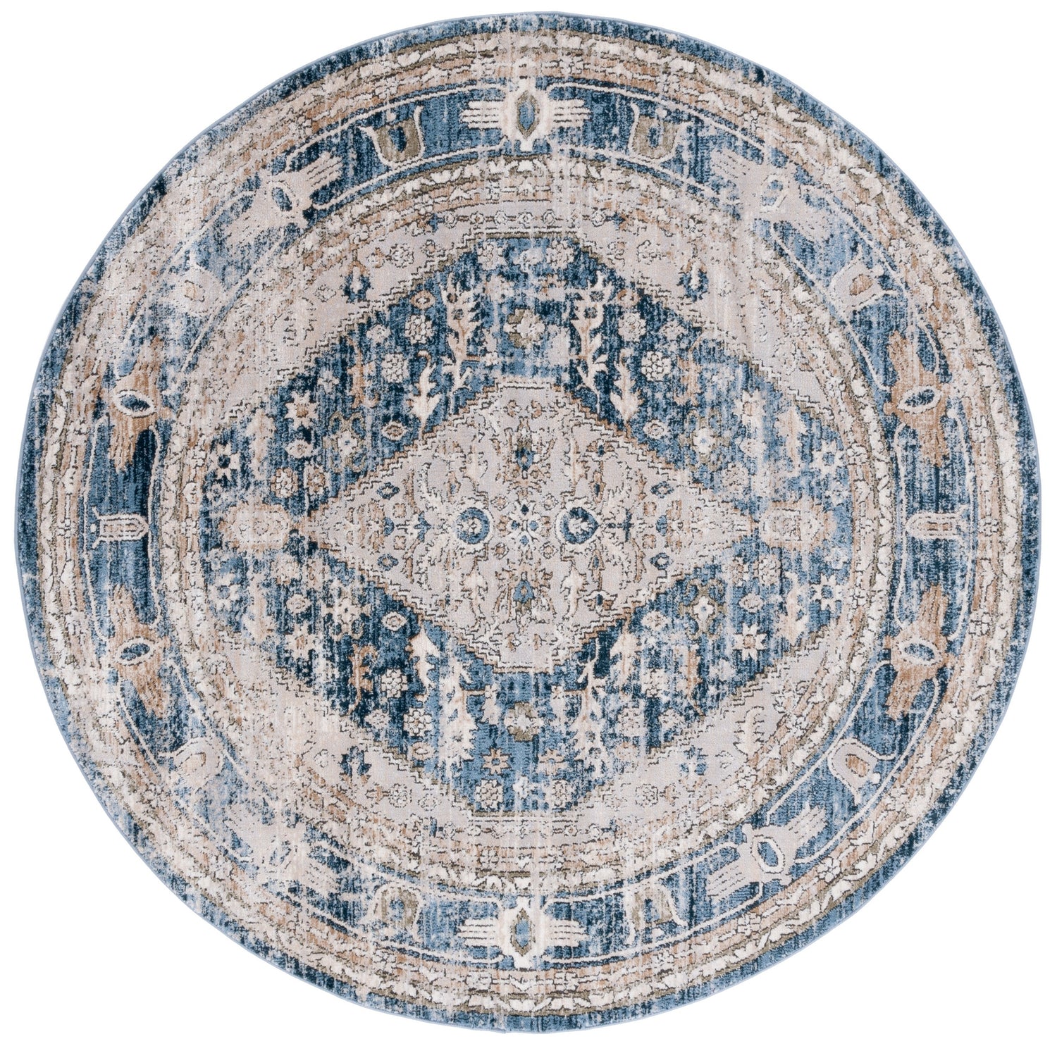 Safavieh Rosewood Row108A Ivory/Blue Rug.