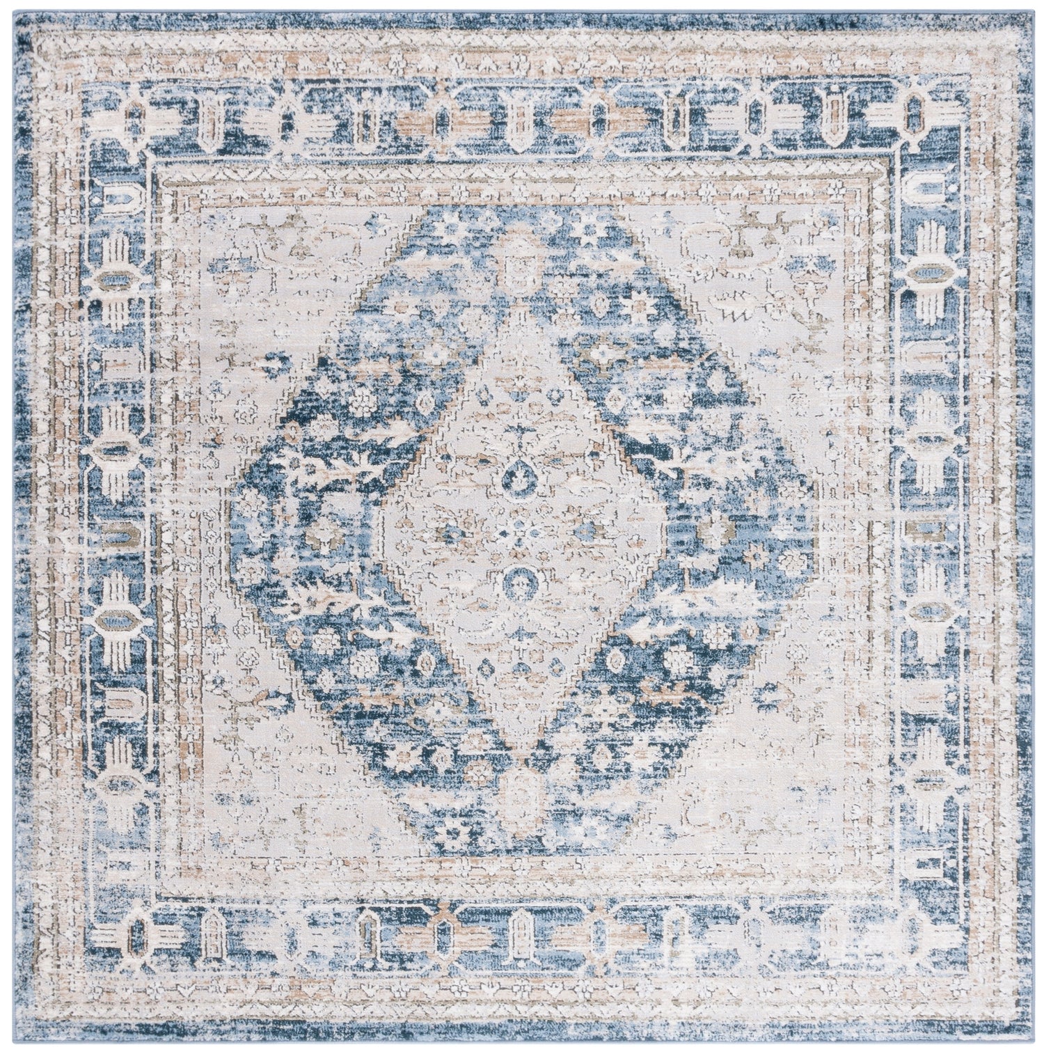 Safavieh Rosewood Row108A Ivory/Blue Rug.