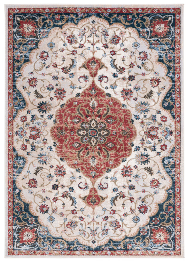 Safavieh Rosewood Row114A Ivory/Red Rug.