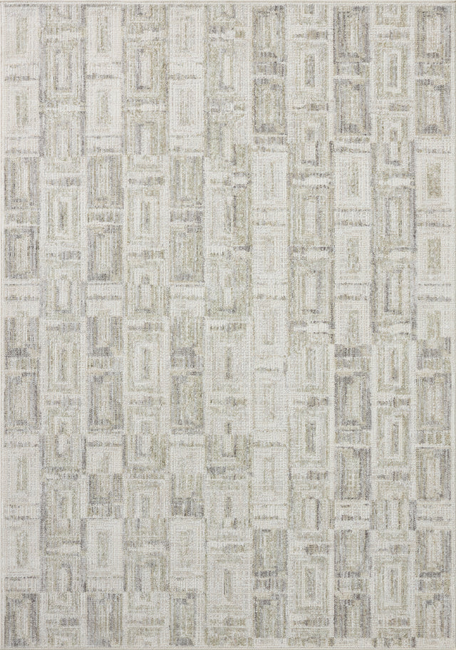 Loloi Roxie ROX-07 Contemporary Power Loomed Bone, Sage Rug