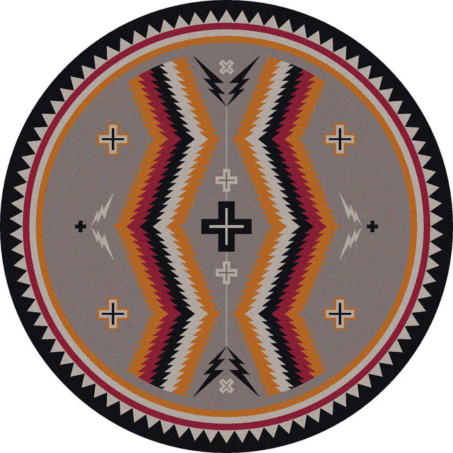 American Dakota Fury Peaks Black Frame Rug