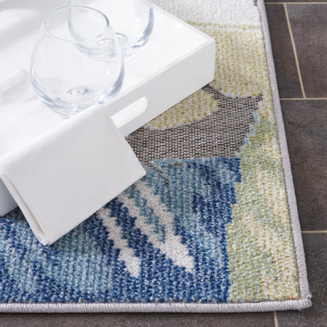 Safavieh Sarasota Sar106X Light Green/Navy Rug.