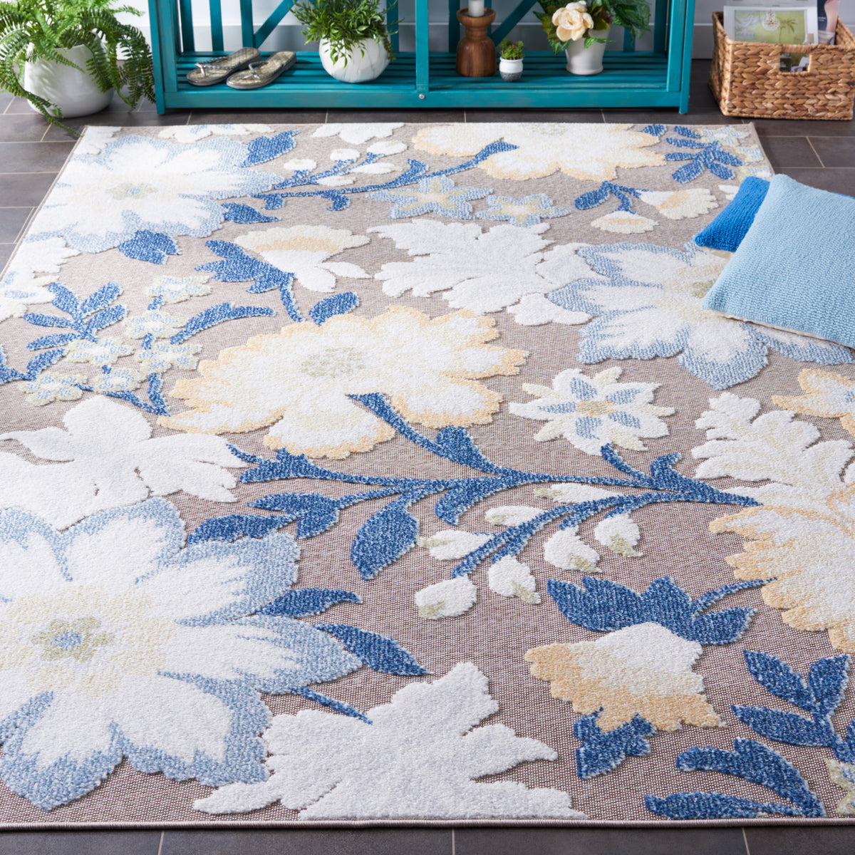 Safavieh Sarasota Sar108J Navy/Brown Rug.