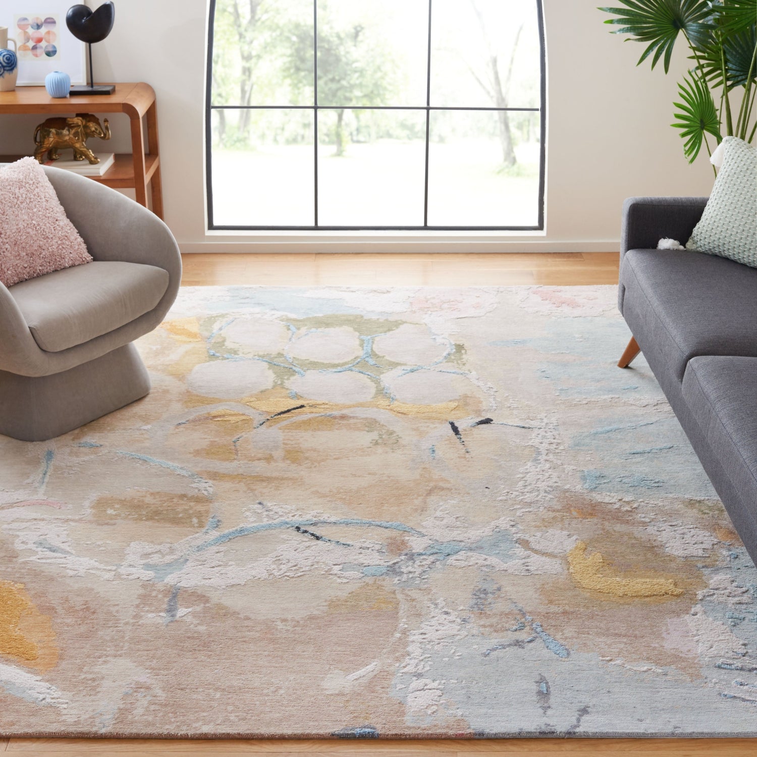 Safavieh Saint Tropez Sat102M Light Blue/Blush Rug.