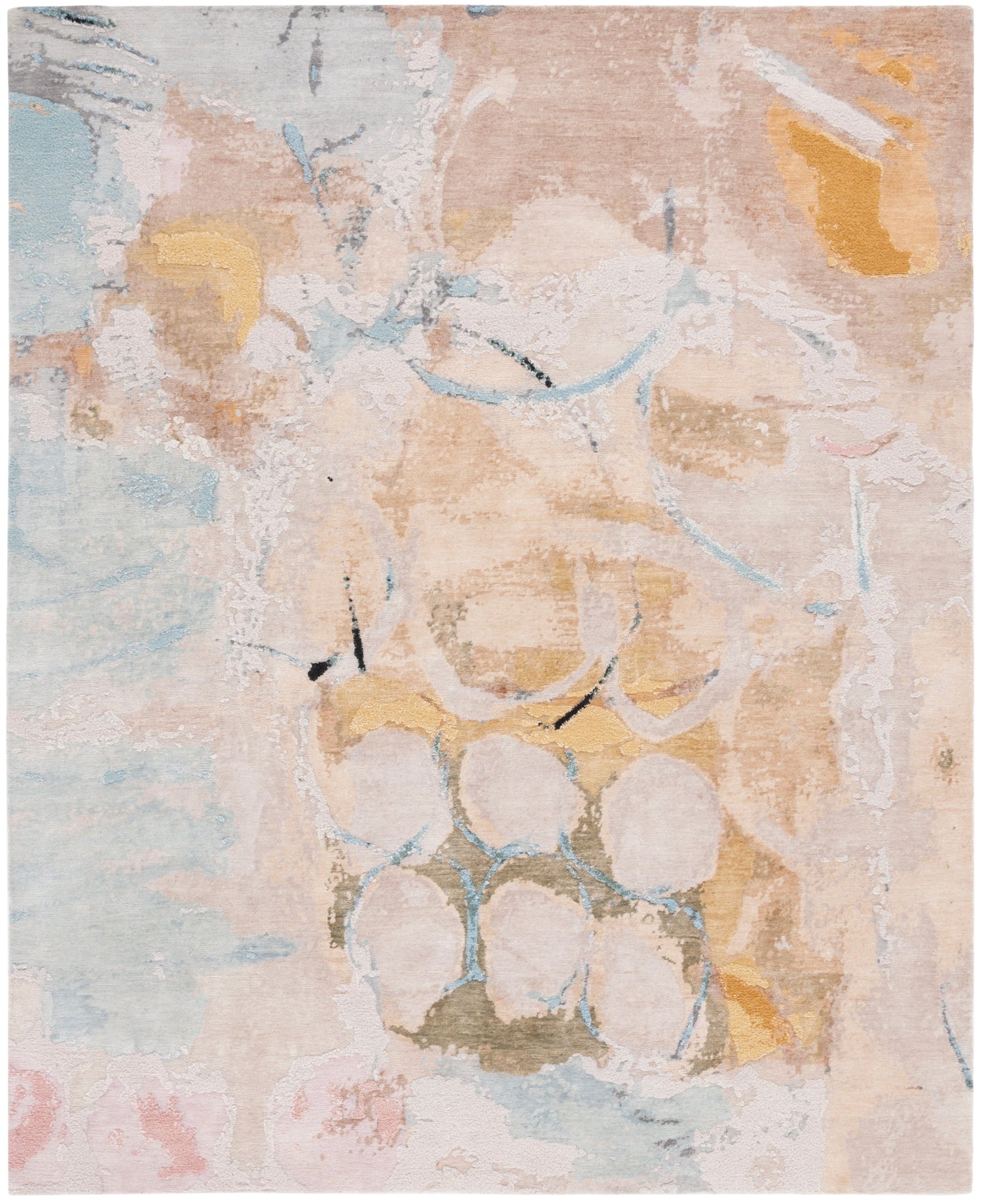 Safavieh Saint Tropez Sat102M Light Blue/Blush Rug.