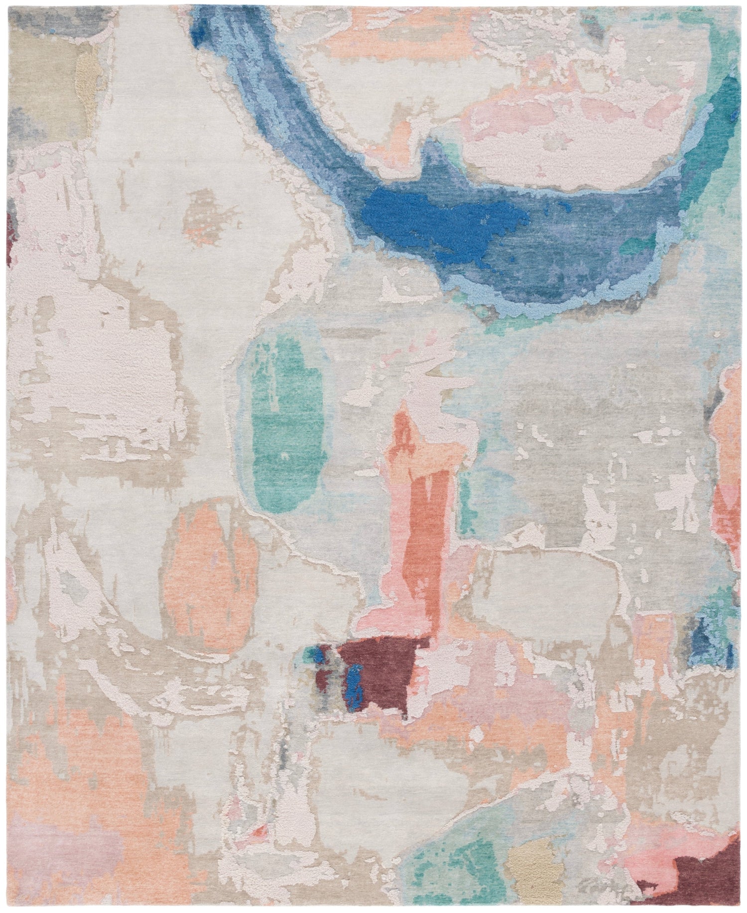 Safavieh Saint Tropez Sat104M Blue/Blush Rug.