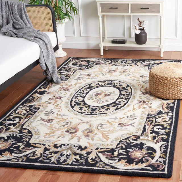 Safavieh Savonnerie Sav301Z Ivory/Black Rug.