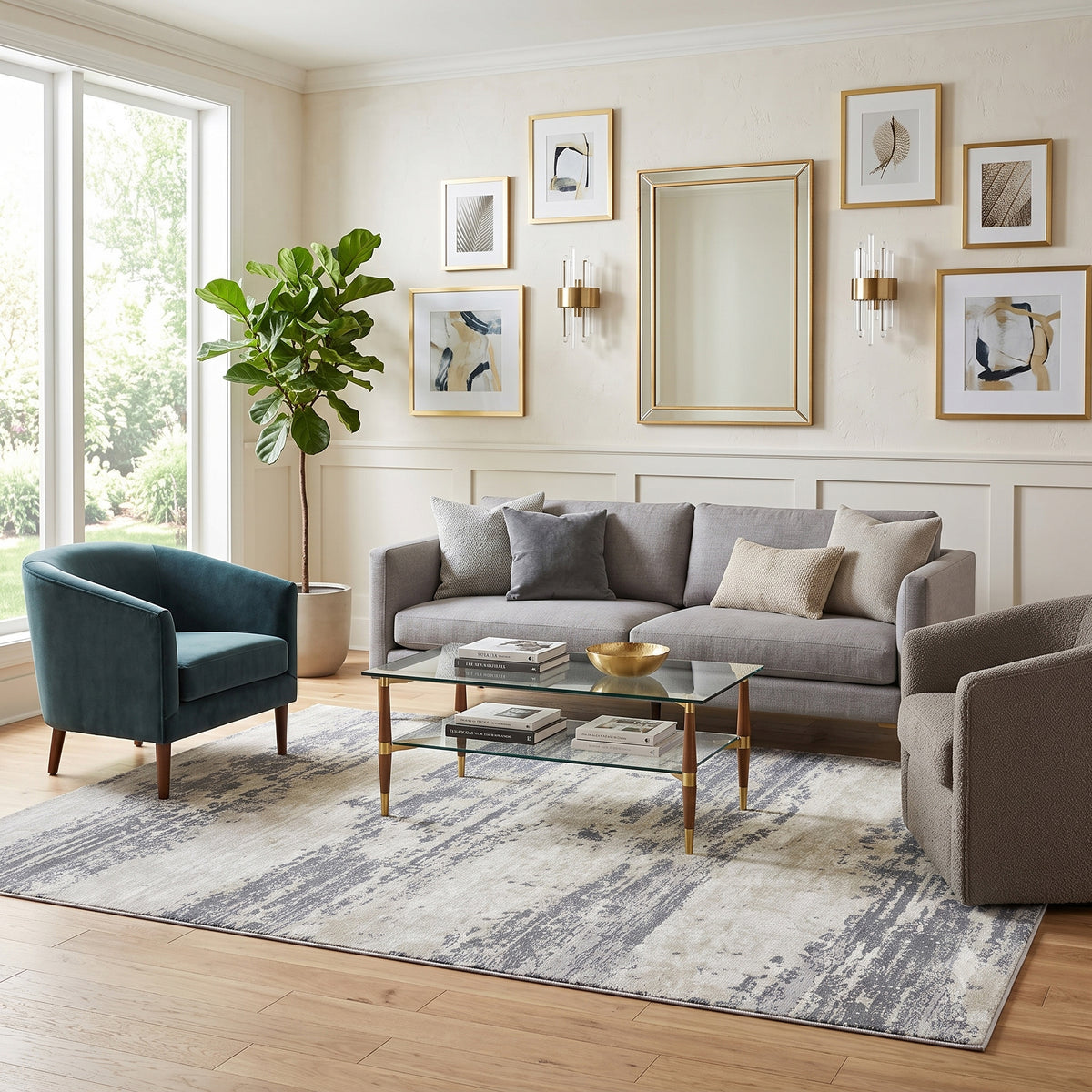 Amer Savannah SAV-5 Gray / Blue area rug - lifestyle view