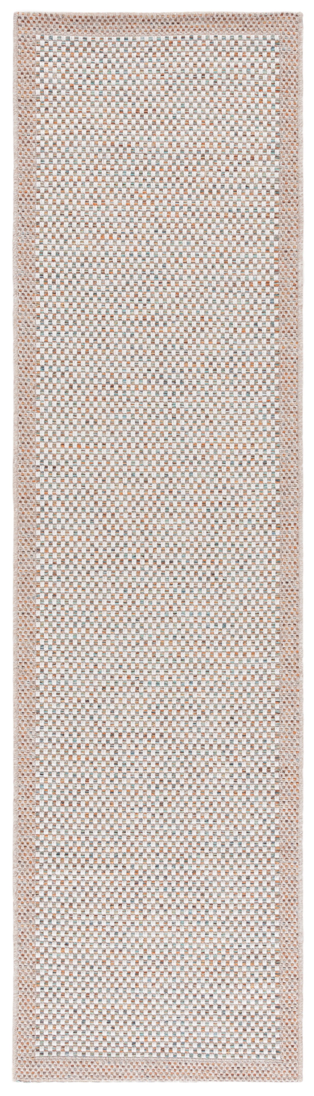 Safavieh Sisal All-Weather Saw644J Ivory/Aqua Orange Rug.