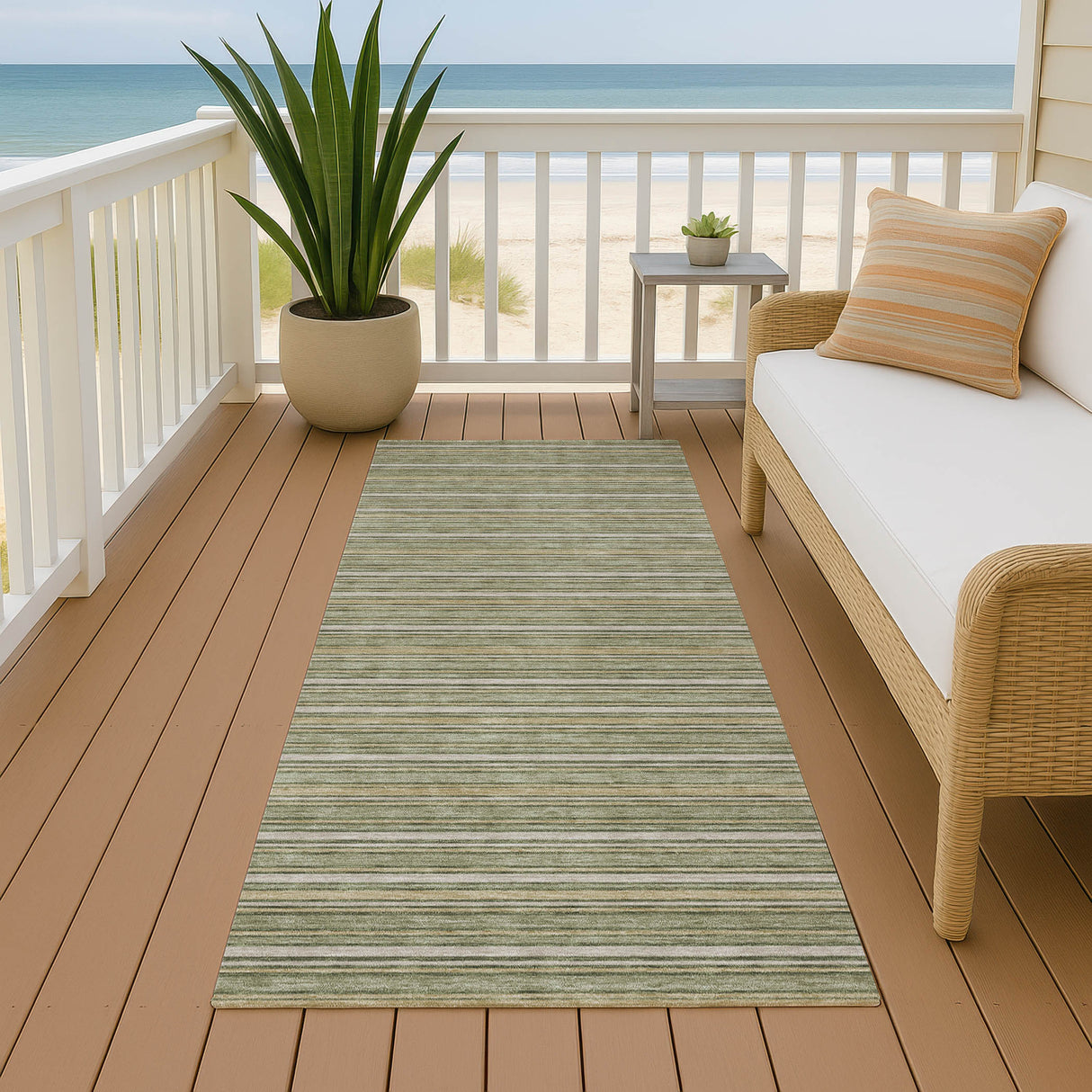 Dalyn Soft Essentials SE2 Transitional Machine Made Green Rug