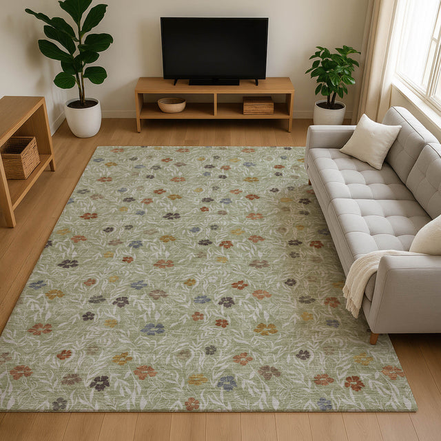 Dalyn Soft Essentials SE4 Transitional Machine Made Green Rug