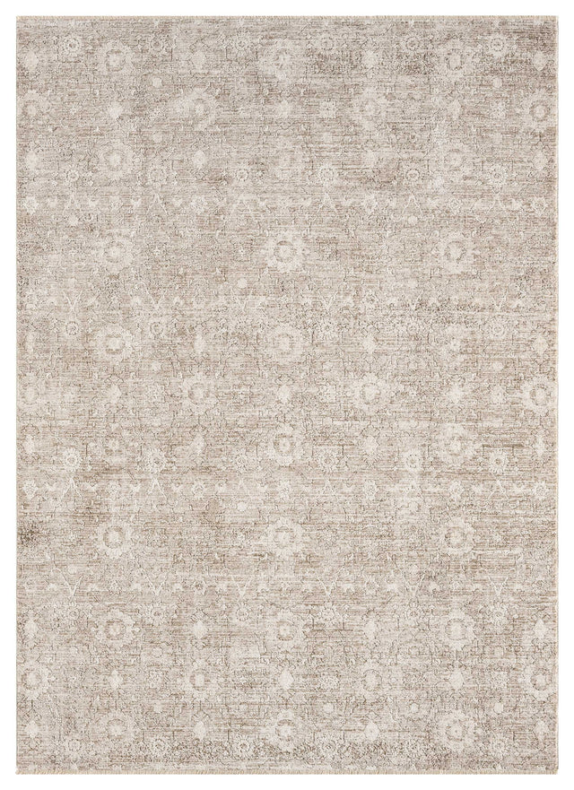Dynamic Rugs Sequence 18501 Power Loomed Transitional Beige/White Rug