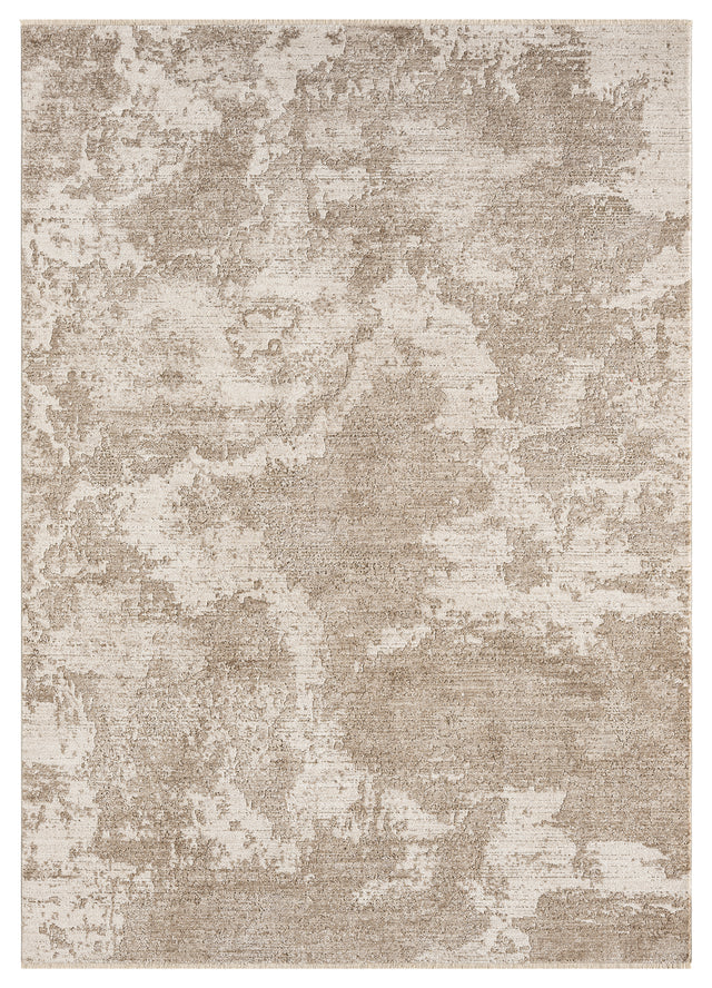 Dynamic Rugs Sequence 18502 Power Loomed Modern Beige/Dark Beige Rug