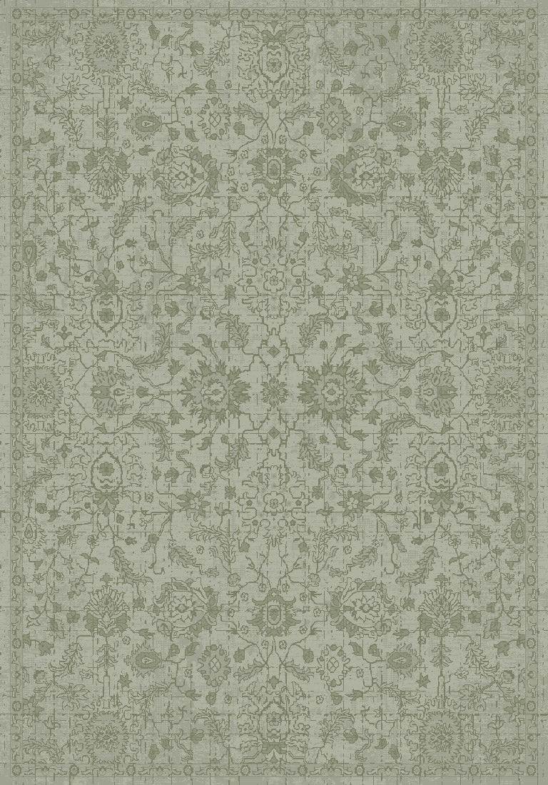 Dynamic Rugs Sequence 18509 Power Loomed Transitional Green Rug