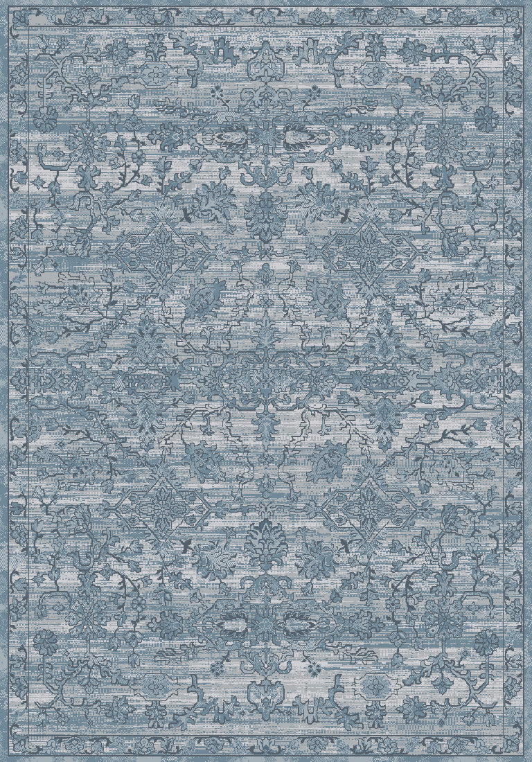 Dynamic Rugs Sequence 18510 Power Loomed Transitional Blue Rug