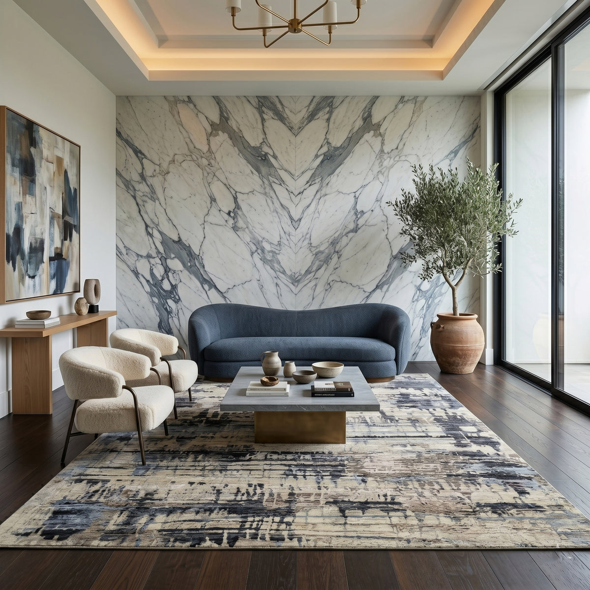 Amer Serena SER-102 Beige area rug - lifestyle view