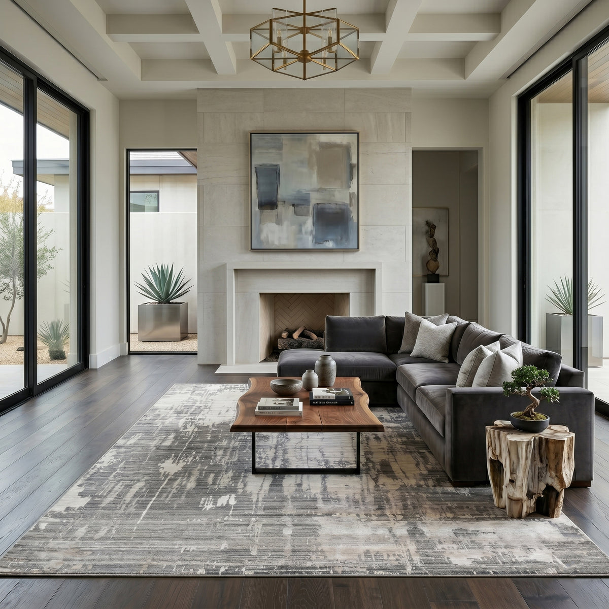 Amer Serena SER-108 Gray area rug - lifestyle view