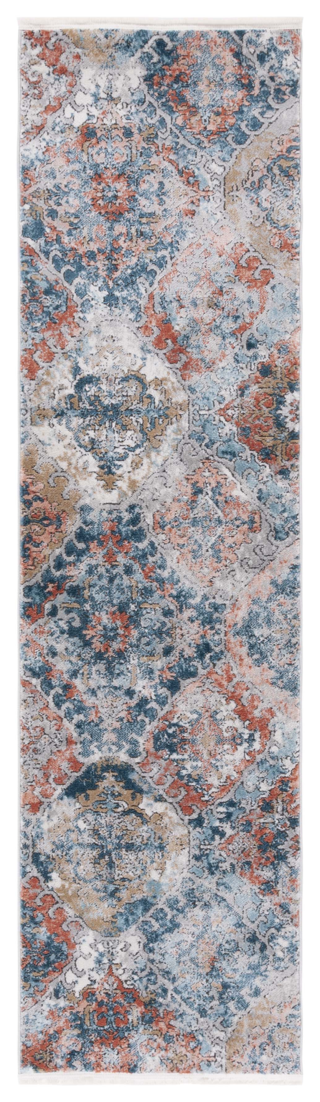 Safavieh Shivan Shv787M Blue/Rose Rug.