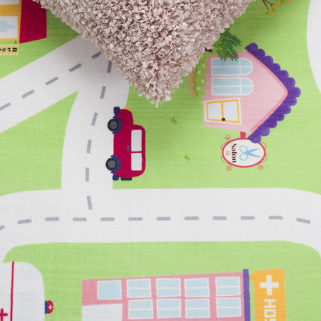 Safavieh Santa Monica Kids Smk100Y Light Green Rug.