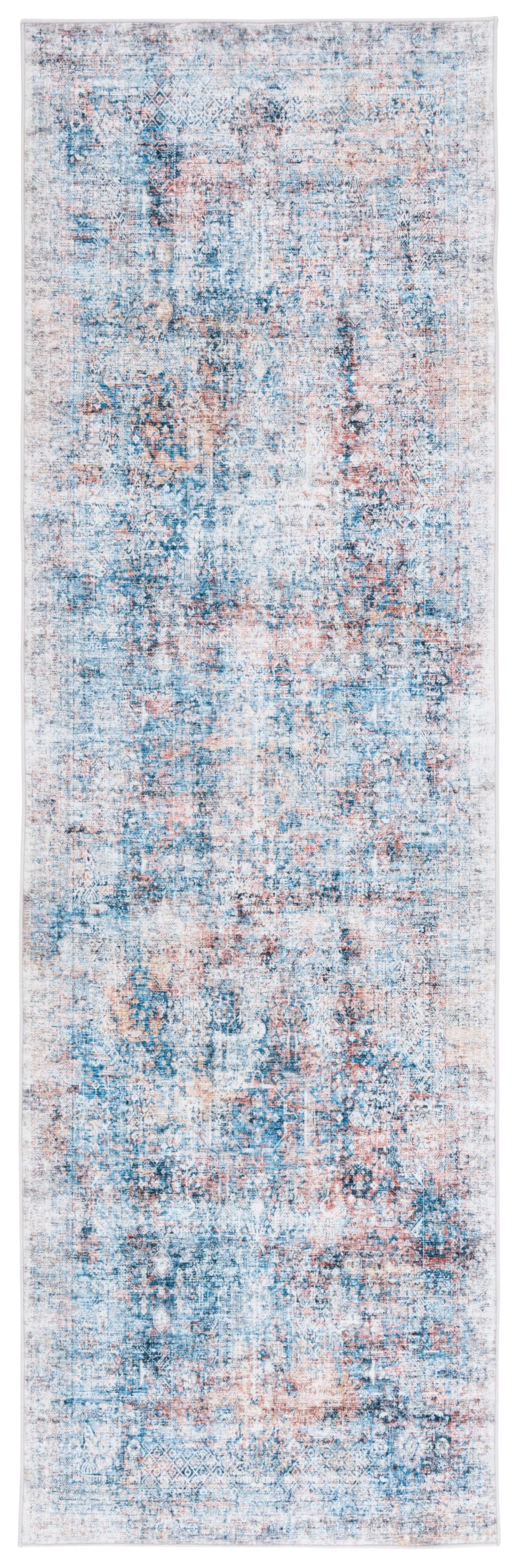 Safavieh Santa Monica Stm539M Blue/Rust Rug.
