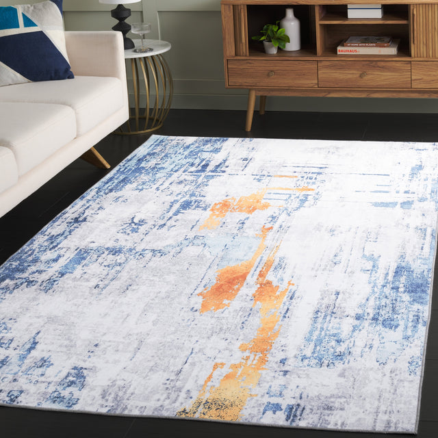 Safavieh Santa Monica Stm812F Grey/Blue Rug.