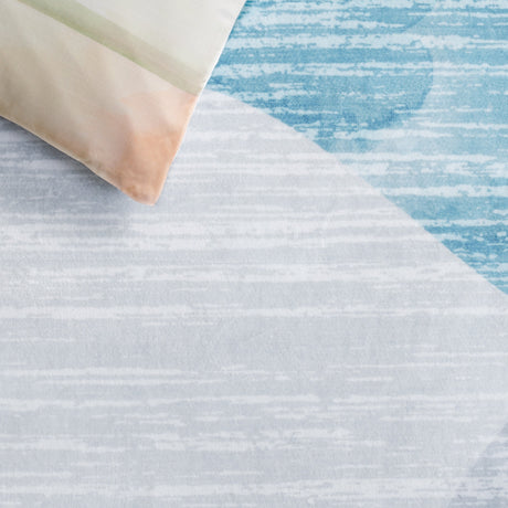 Safavieh Santa Monica Stm836M Blue/Gold Rug.