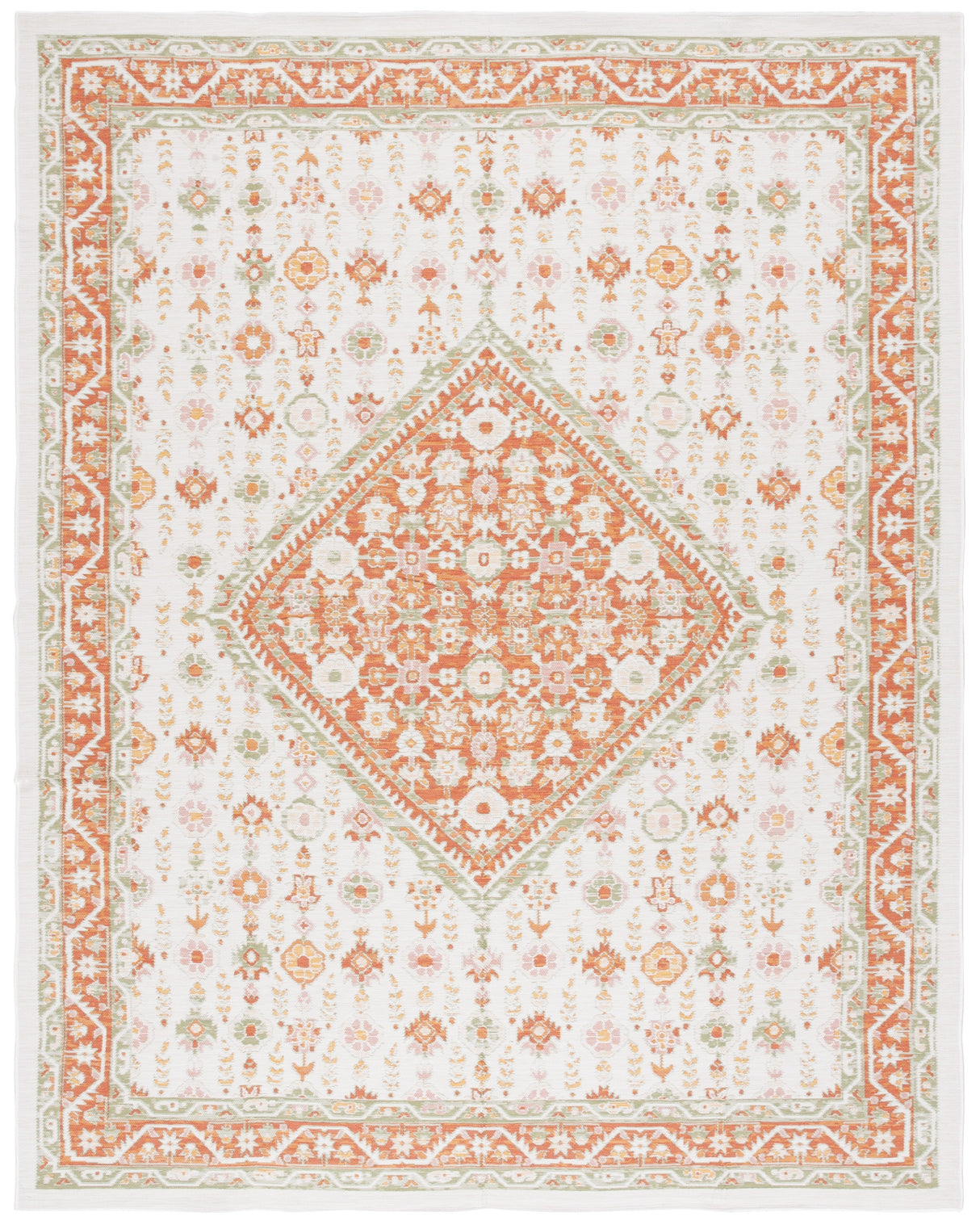 Safavieh Sunrise Sun620A Ivory/Rust Sage Rug.