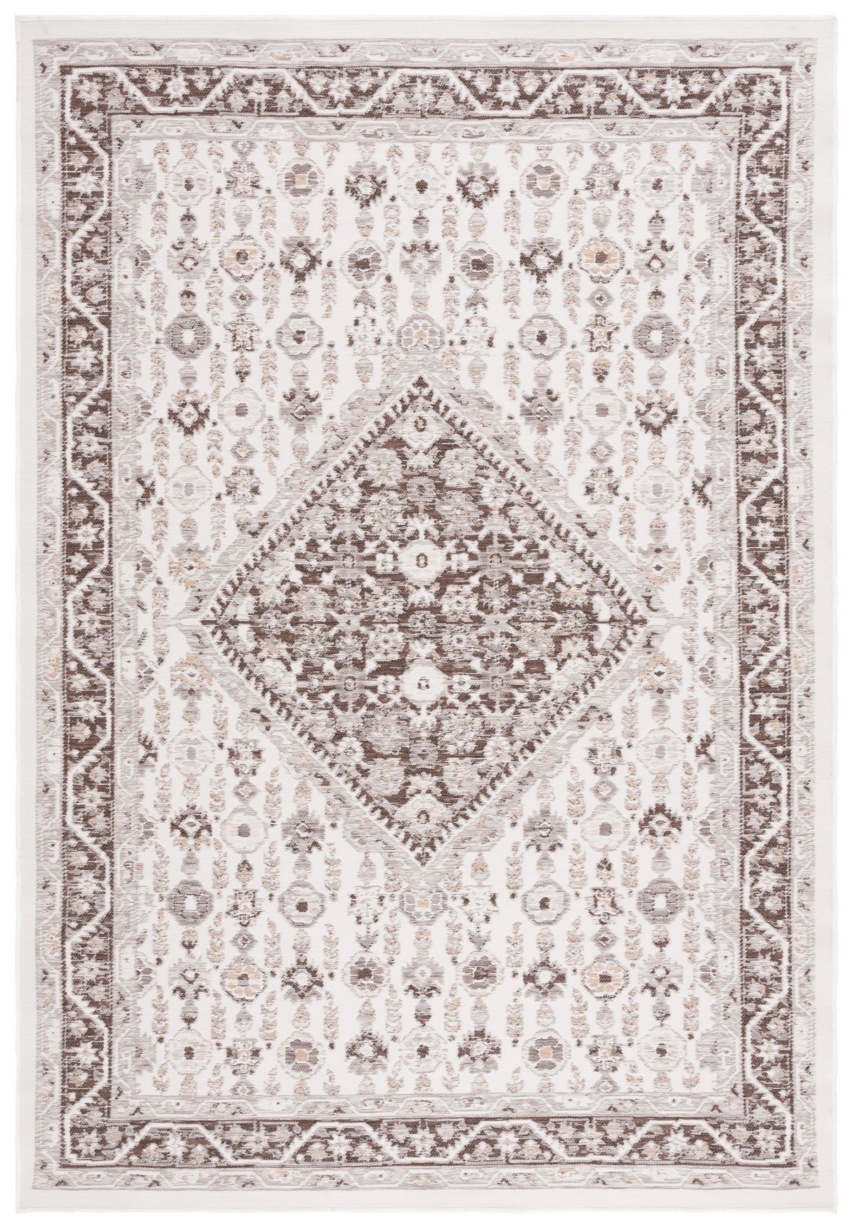 Safavieh Sunrise Sun620F Grey/Beige Black Rug.