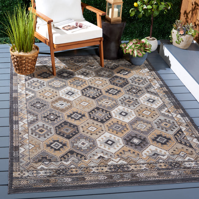 Safavieh Sunrise Sun630A Ivory/Grey Black Rug.