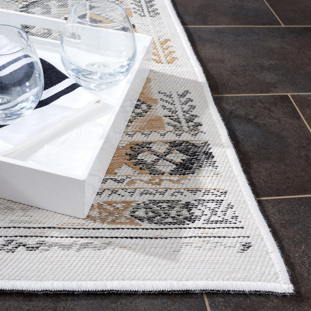 Safavieh Sunrise Sun630A Ivory/Grey Black Rug.