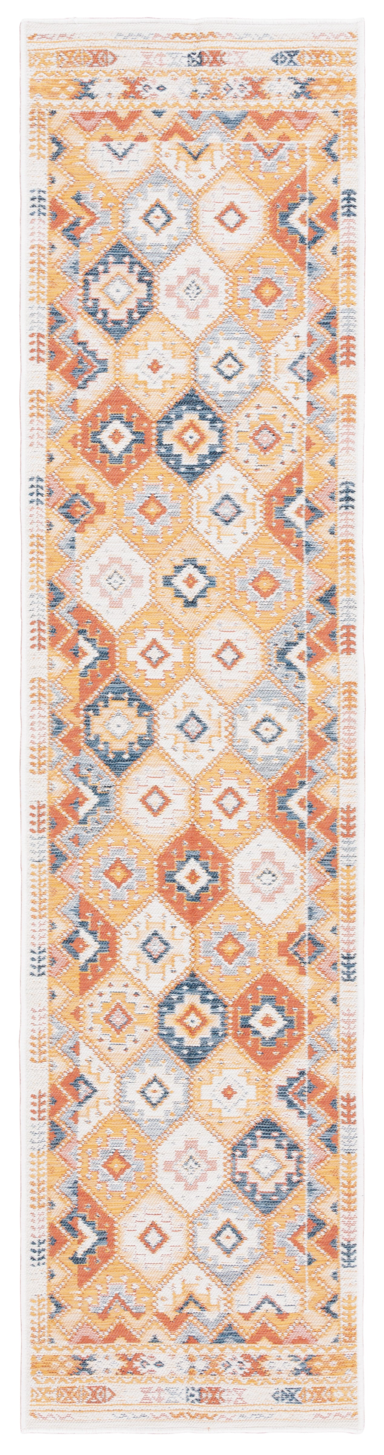 Safavieh Sunrise Sun630D Gold/Rust Blue Rug.