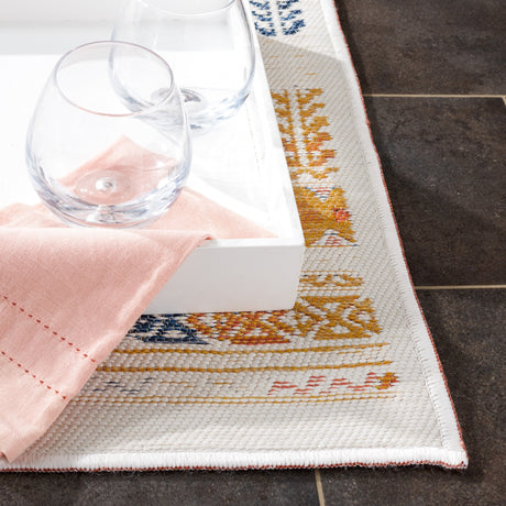 Safavieh Sunrise Sun630D Gold/Rust Blue Rug.